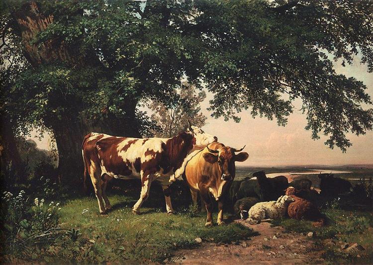 04 herd under trees